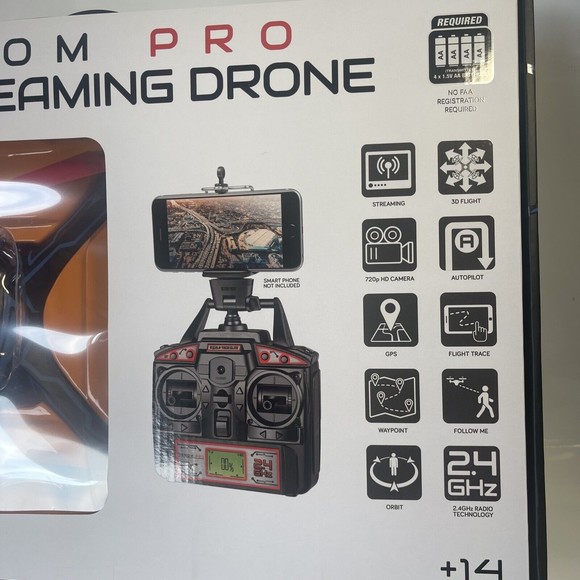 World tech elite 2.4 GHz 4.5 CH VENOM PRO GPS STREAMING DRONE NEW quadcopter - Picture 2 of 10